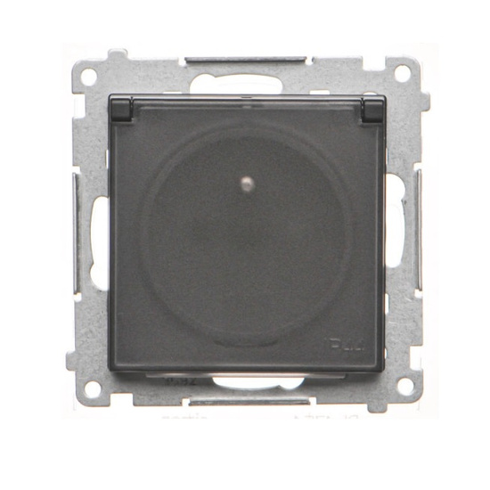 Gniazdo pojedyncze z klapką transparentną IP44 Simon 55