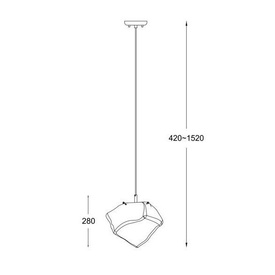 Lampa wisząca ROCK złota ZUMA LINE P0488-01B-U8AC