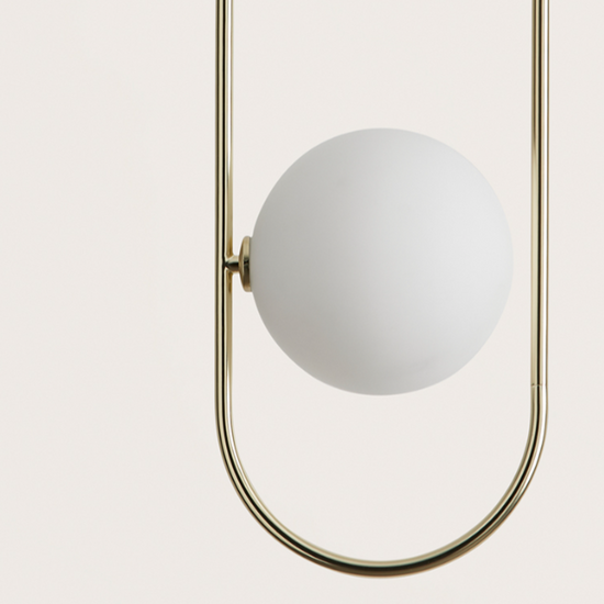 Lampa wisząca ABBACUS S C1258/1/ORO/OPAL Aromas 