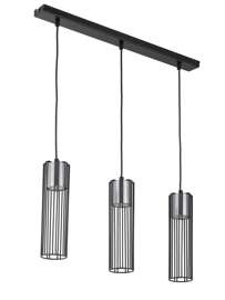 FOBIA 3 lampa wisząca prosty czarny/ srebrny 33454