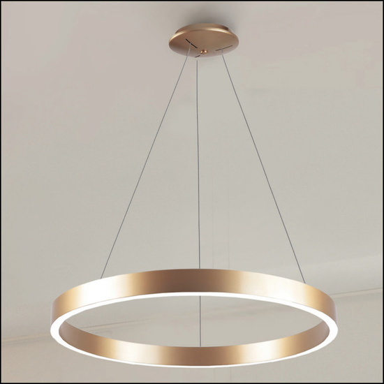 Złota lampa wisząca Marco 80 CCT z pilotem Azzardo AZ5048