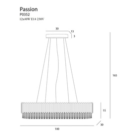 LAMPA WISZĄCA PASSION P0352 MAXLIGHT