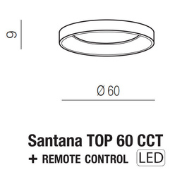 Plafon Santa TOP 60 CCT z pilotem Azzardo AZ4991