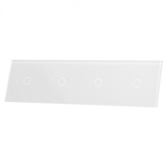 Czteroprzyciskowy poczwórny biały panel szklany 701111-61 LIVOLO