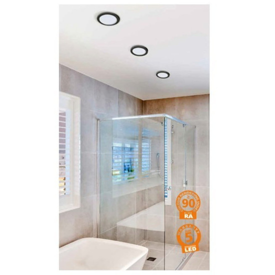 Wpust do łazienki IP44 LED SLIM 22 round 4000K Black Azzardo