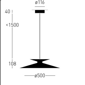 Oprawa wisząca Moonlight B Z SNW TRIAC Chors
