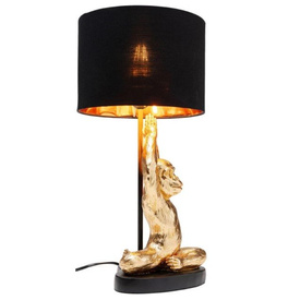 LAMPA STOŁOWA ANIMAL YOGA MONKEY Ø25X48 CM CZARNO-ZŁOTA