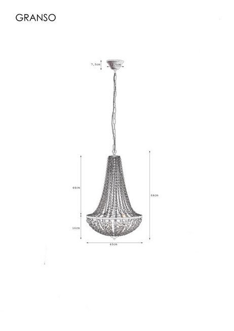 Żyrandol kryształowy GRÄNSÖ Markslojd 107027 czarny