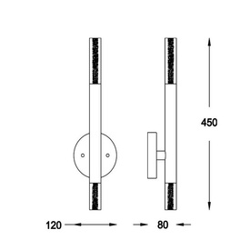 Kinkiet One złoty ZUMA LINE W0461-02E-F7F7