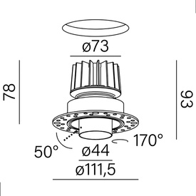 SWING next led  trimless wpuszczany AQform