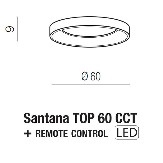 Plafon Santa TOP 60 CCT z pilotem Azzardo AZ4991