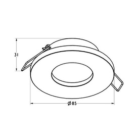 Oprawa do zabudowy Spot CHIPA DL ZUMA LINE