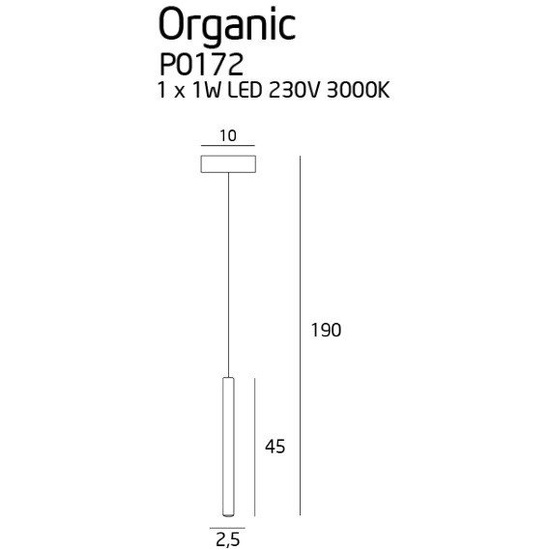 Lampa wisząca ORGANIC CHROM P0172 MAXlight LED
