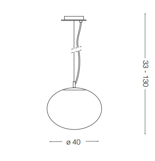 LAMPA WISZĄCA CANDY SP1 D40 086736 IDEAL LUX
