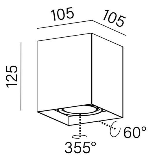 Spot SQUARES next 50x1 LED 59° AQform