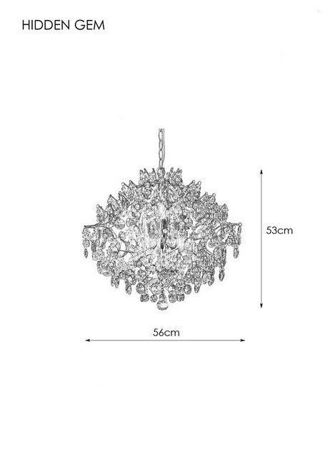 Żyrandol kryształowy HIDDEN GEM Markslojd 107415 chrom