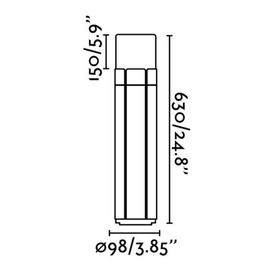 Słupek ogrodowy TRAM ciemnoszary 75531