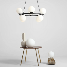 Lampa wisząca KRONE 8 BLACK Aldex