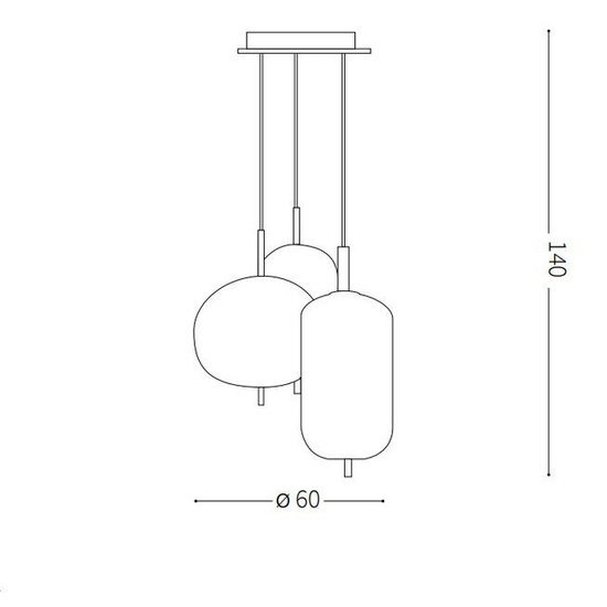 LAMPA WISZĄCA UMILE SP3 224541 IDEAL LUX
