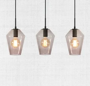 Lampa wisząca RETRO Pendant 3L Black/Smoke
