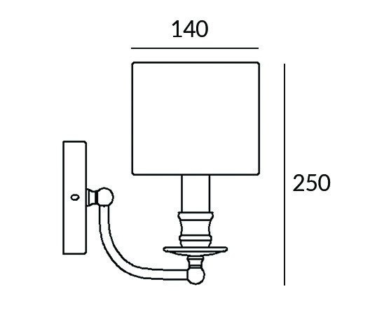 Kinkiet Abu Dhabi czarny Cosmo Light W01837CH-BK