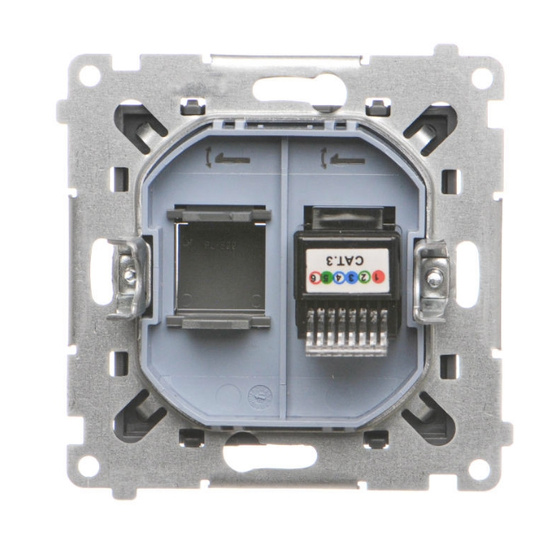 Gniazdo telefoniczne pojedyncze RJ12 Simon 55