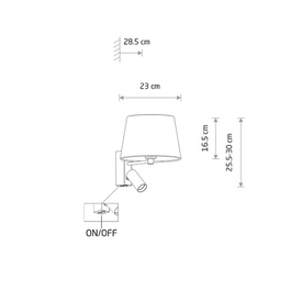 Kinkiet TUTOIA z wysięgnikiem Nowodvorski 11684