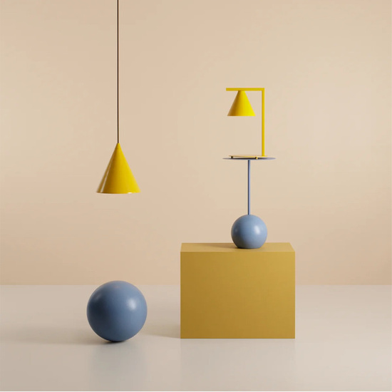 Geometryczna lampka stołowa Form Aldex