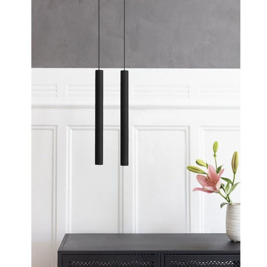 Lampa wisząca Chimes Tall czarny dąb UMAGE