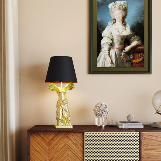 Lampa Stołowa Angel Nike złoty anioł
