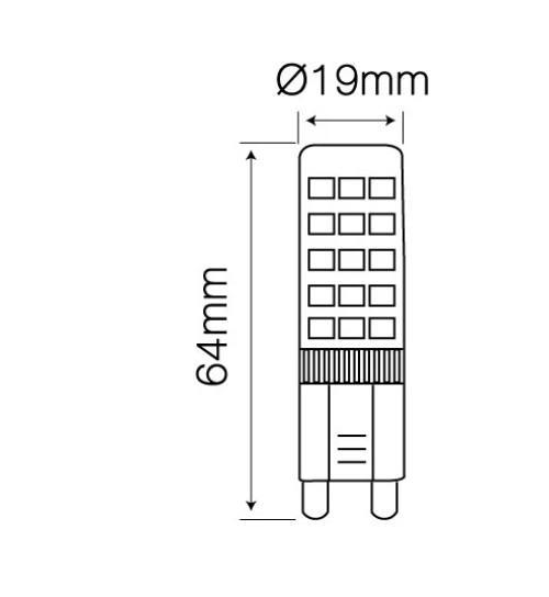  Żarówka LED line LITE G9 8W 2700K 750lm 220-240V