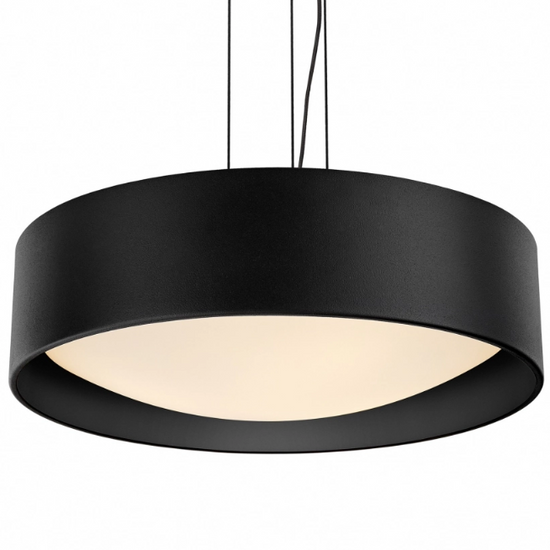 Lampa wisząca VERO czarna, 45 cm, czarne wnętrze KASPA