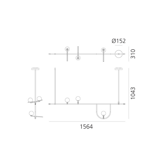 Lampa wisząca Yanzi 1 Artemide 1104010A