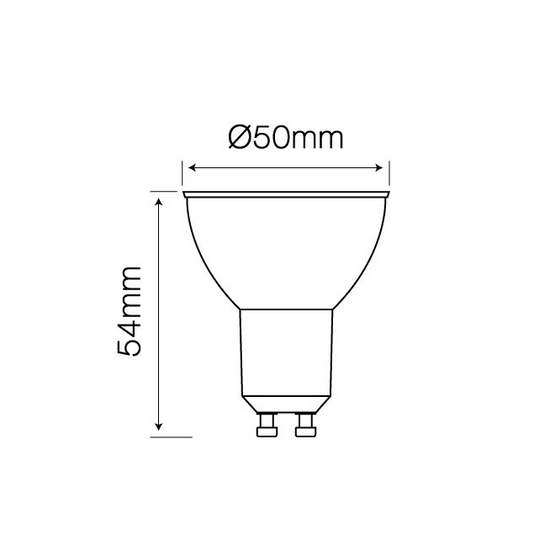 Żarówka LED line® GU10 5,5W 2700K 500lm 220-240V DIM