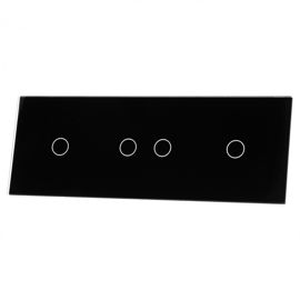 Czteroprzyciskowy potrójny czarny panel szklany 70121-62 LIVOLO