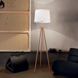 LAMPA PODLOGOWA NA TRÓJNOGU  YORK PT1 WOOD 089805 IDEAL LUX 