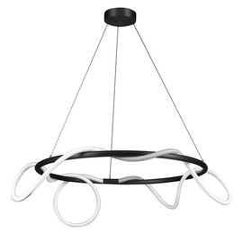 LAMPA WISZĄCA FANTASIA ROUND LED CZARNA 60 CM