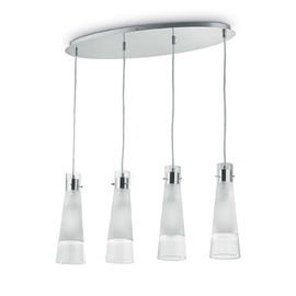 LAMPA WISZĄCA KUKY CLEAR SP4 TRANSPARENTE 23038 IDEAL LUX