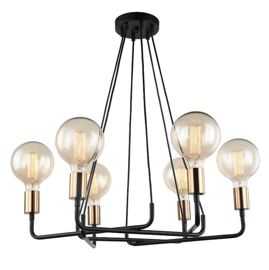 Lampa wisząca Betty Italux MDM-3901/6 BK+BRO 