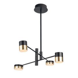 Lampa wisząca Puma 4 czarno-złoty MAXLIGHT 