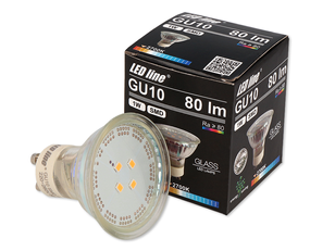 Żarówka LED SMD GU10 1W 220-260V  biała ciepła 2700K