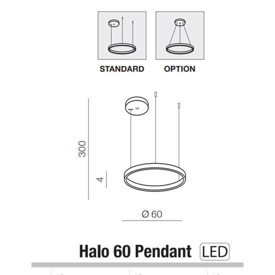 Biała lampa wisząca Halo 60 Azzardo
