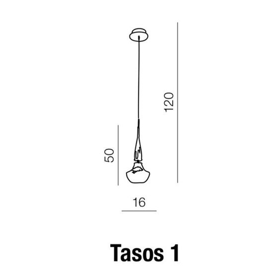 Biała lampa wisząca Tasos 1 Azzardo