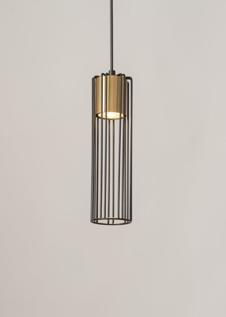 FOBIA 1 lampa wisząca czarny/złoty 33449