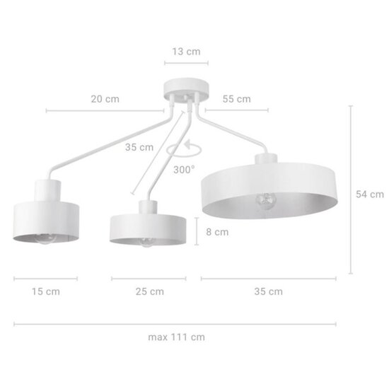 JUMBO 3 BIAŁY plafon 31534
