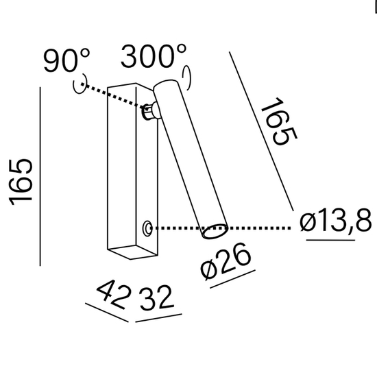 KINKIET PET MICRO R MOVE SWITCH LED AQform