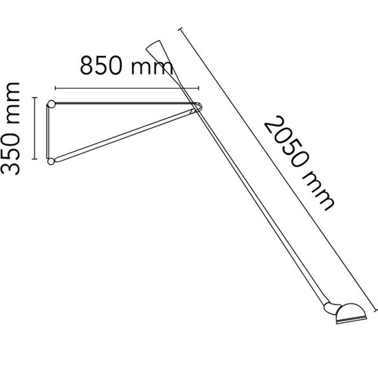 Kinkiet 265 czarny A0300030 Flos