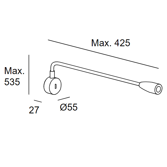 Kinkiet BED szary 05-2830-34-34 Leds-C4 