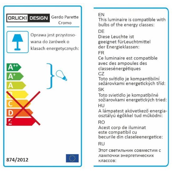 Kinkiet Gerdo Parette Cromo Orlicki Design 