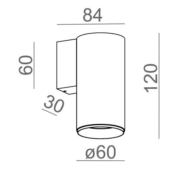 Kinkiet PET MIDI LED 2700K 18° AQform